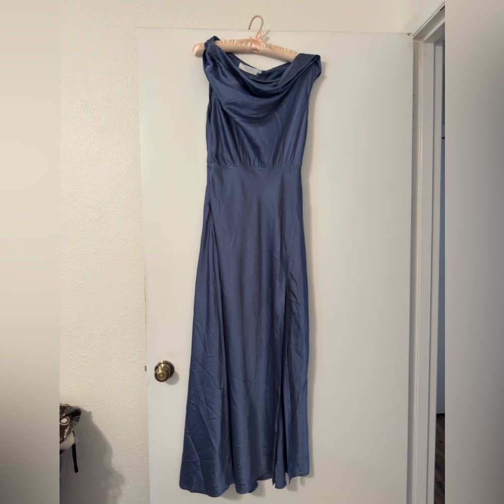 Elegant  Blue Sulk Dress. SALE!!!